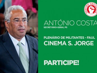 António Costa hoje com os militantes de Lisboa