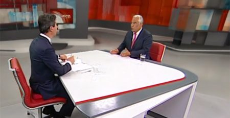 António Costa entrevistado na SIC