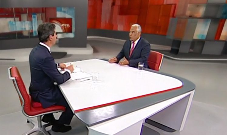 António Costa entrevistado na SIC