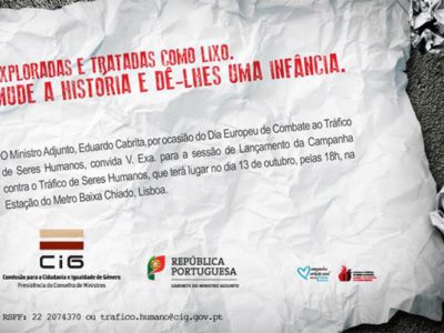 Campanha contra o Tráfico de Seres Humanos lançada amanhã