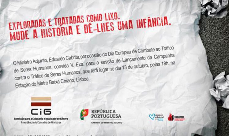 Campanha contra o Tráfico de Seres Humanos lançada amanhã