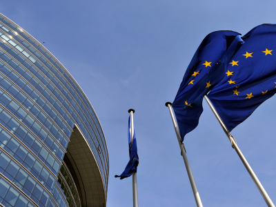 Foto da entrada da Comissão Europeia