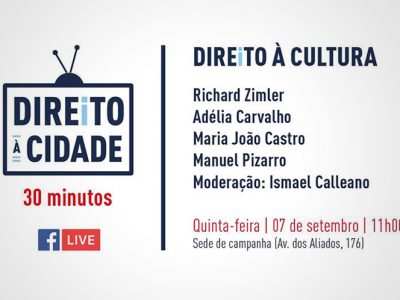 Manuel Pizarro debate Cultura em direto nas redes sociais