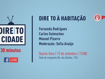 MANUEL PIZARRO DEBATE HABITAÇÃO EM DIRETO NAS REDES SOCIAIS