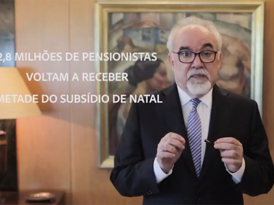 Subsídio de Natal regressa para 2,8 milhões de pensionistas