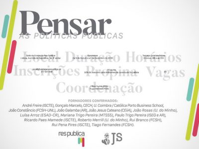 Formação: “Pensar as Políticas Públicas”