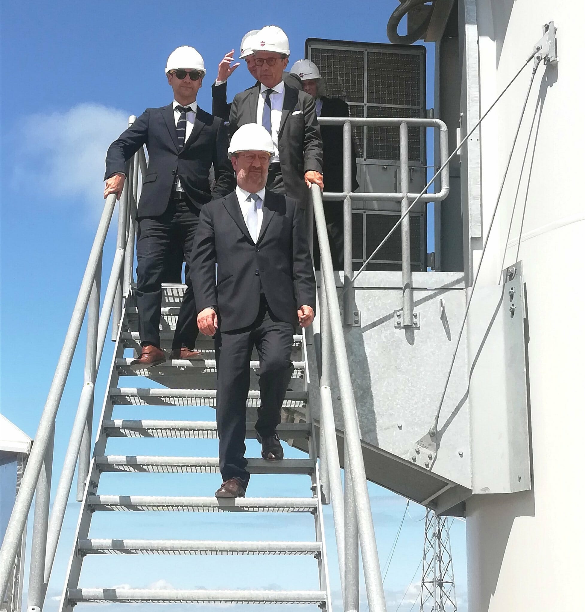 João Pedro Matos Fernandes na visita ao parque eólico em Penacova