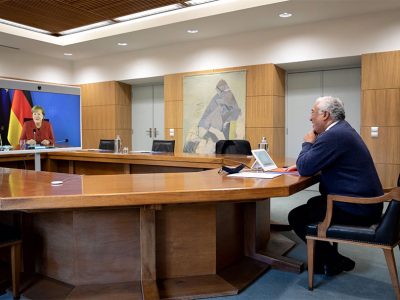 António Costa e Merkel querem “ritmo elevado” de vacinação e acelerar recuperação económica
