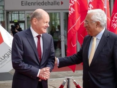 António Costa e Olaf Scholz em Hannover